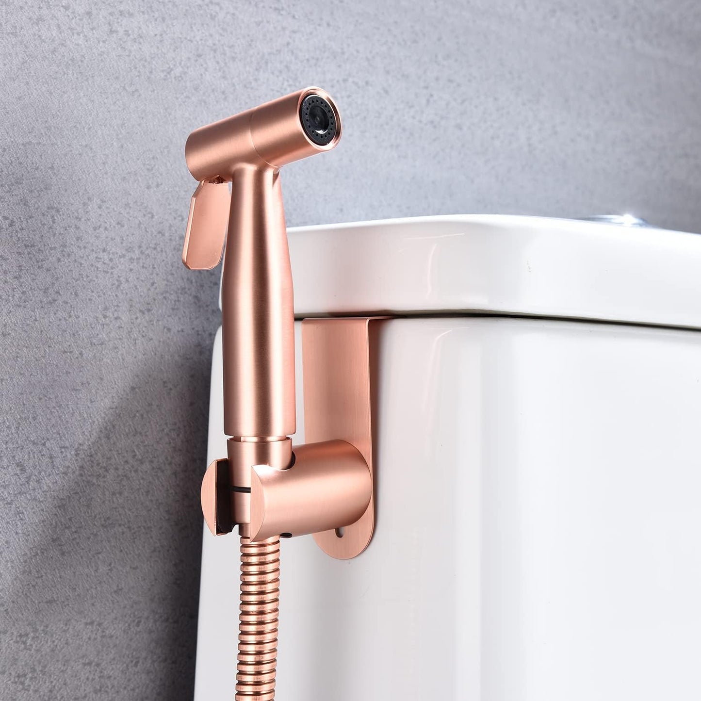 Bidet Sprayer for Toilet & Cloth Diaper Changing - Handheld, Adjustable Pressure Rose Gold