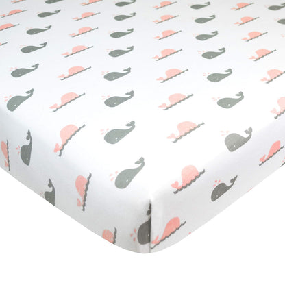 TL Care 100% Natural Cotton Fitted Pack and Play Sheet 39" x 27" - Soft & Breathable Pack N Play Sheet for Playpen, Playard & Mini Crib Mattress, Alphabet, for Boys & Girls