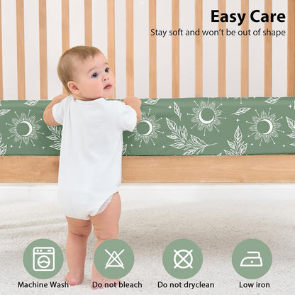 Baby Mini Crib Sheets Girl, Portable 38”x26” Pack and Play Sheets Fitted for Playard and Pack N Play Mattress, 3-Pack Soft Microfiber Pink Rainbow