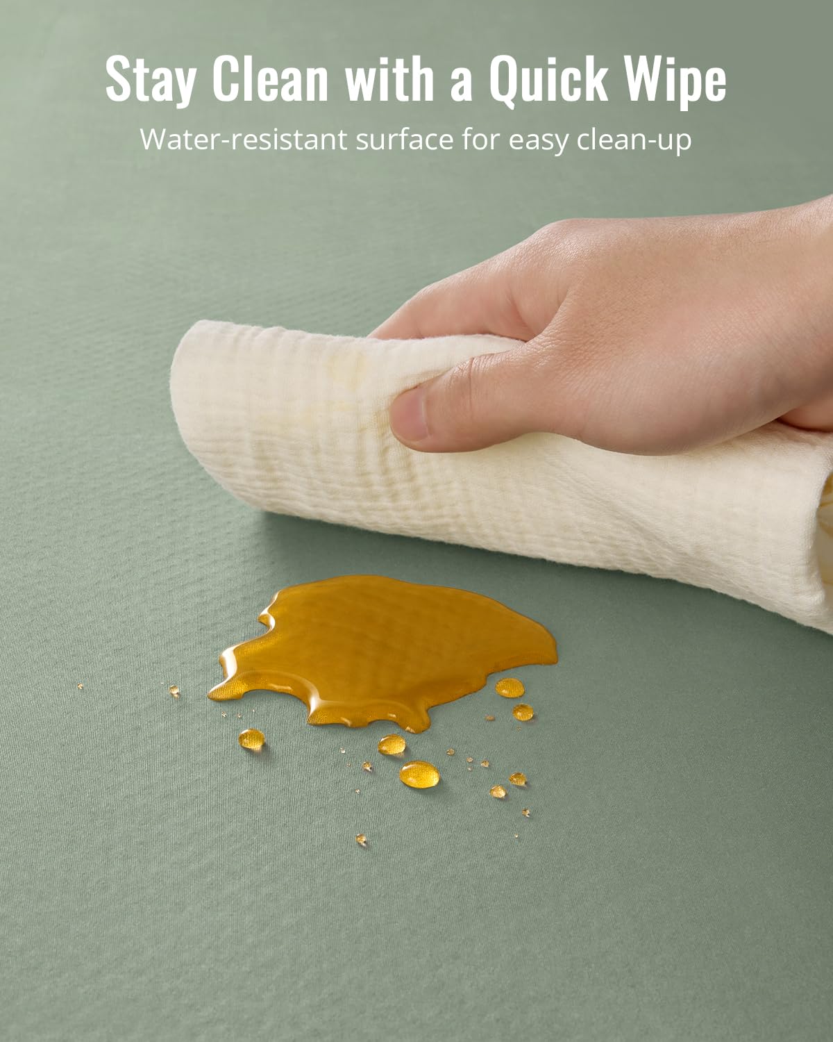 Blissful Diary Baby Splat Mat for Under High Chair, 50.4 x 50.4 Inch Wipeable Splash Mat, Waterproof and Washable, Anti-Slip Floor Protector, Retro Rainbow