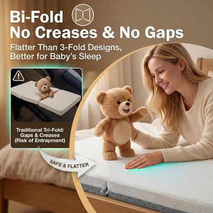 Bi-Fold Pack and Play Mattress, 3 Inch Thick Soft & Firm Memory Foam Breathable Portable Pack n Play Mattresses, Baby Playpen Mattresses with Removable Washable Cover 38x26x3 Inch - Gary