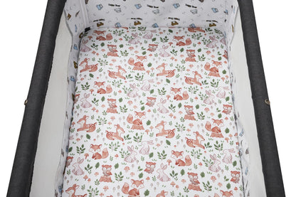 Bassinet Sheet Set 2 Pack Snug Fitted Bedside Sleeper Bassinet Sheets, Stretchy Ultra Soft, Unisex Boy Girl, Light Blue & Dinosaur
