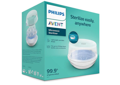 Philips AVENT Microwave Steam Sterilizer for Baby Bottles, Pacifiers, Cups and More, SCF281/05 (Pack of 3)