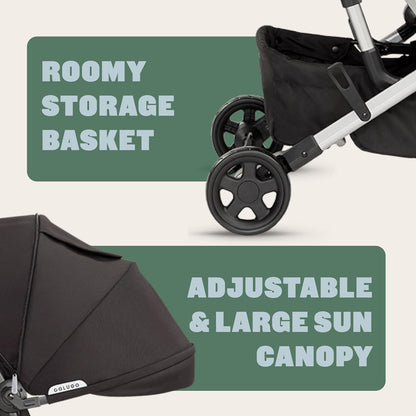 Colugo Compact Stroller - One Hand Fold Lightweight, Travel, Toddler, Airplane, Foldable Stroller with Rain Cover, Backpack and Cup Holder (Olive)