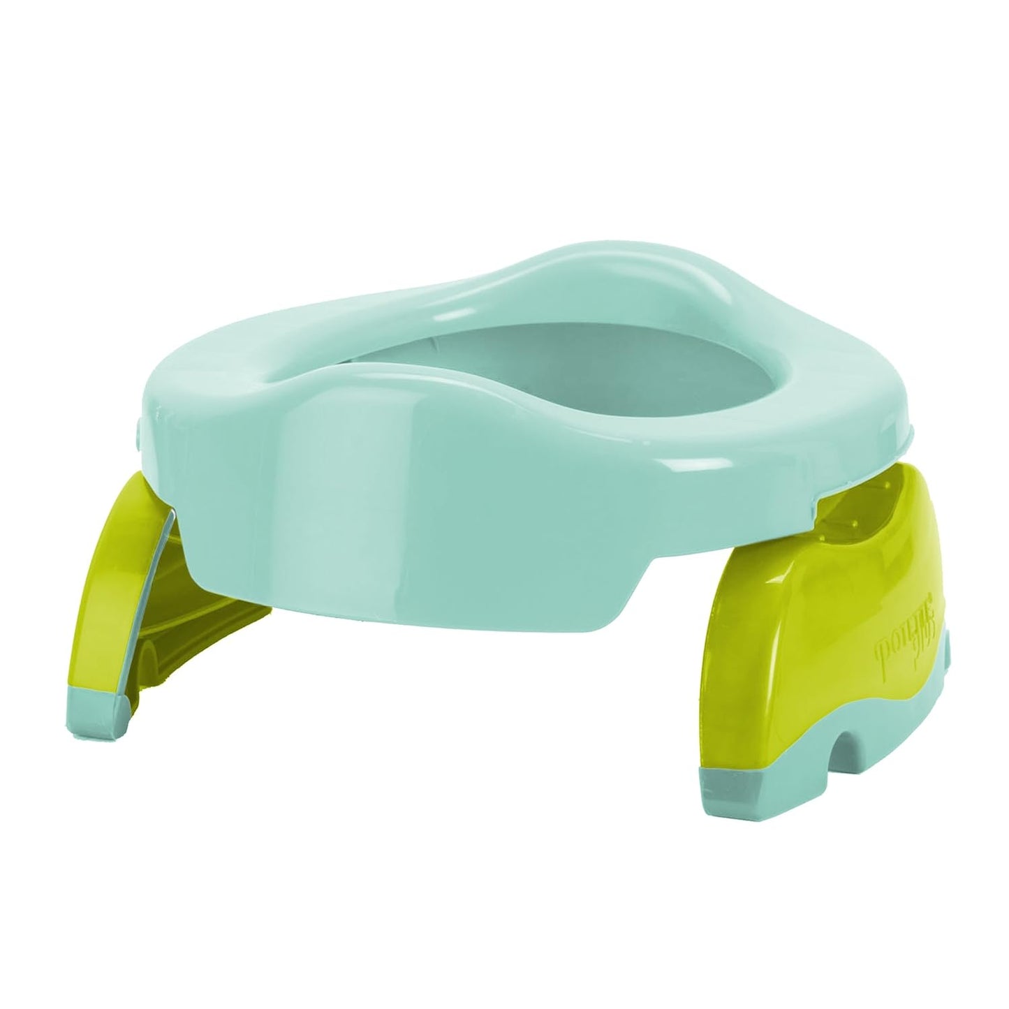 Kalencom Potette Plus 2-in-1 Travel Potty and Trainer Seat - Dual-Purpose Potty Training Toilet Seat - Portable Potty for Toddler Travel - with Durable, Lock-in Legs and Splash Guard - Pastel Mint