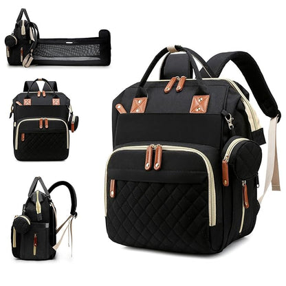 Awanhe Baby Diaper Bag Backpack with Changing Station, Waterproof Bags for Boys & Girls, USB Charging Port, Black