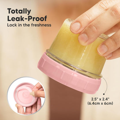KeaBabies 12pk 4oz Glass Baby Food Containers with Lids - Leak-Proof, Microwavable Small Glass Jars, Baby Purees & Toddler Snack Storage Containers, BPA-Free, Dishwasher & Freezer Safe (Nord)