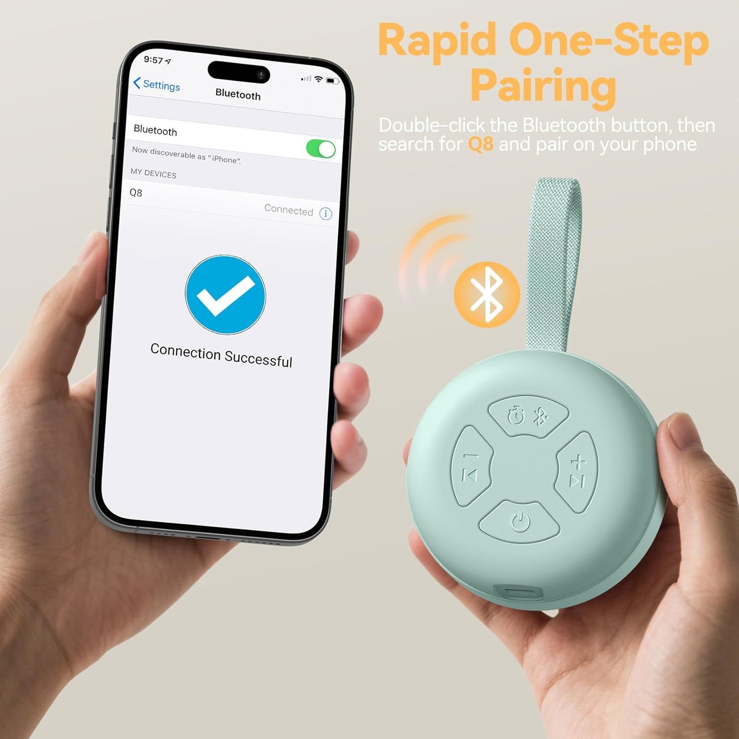 Portable Sound Machine for Baby | White Noise | 12 Soothing Sounds | Noise Canceling for Travel, Office, Nursery | Baby Shower | Registry Gift | Sleep Soother for Babies Kids Adults | Putty