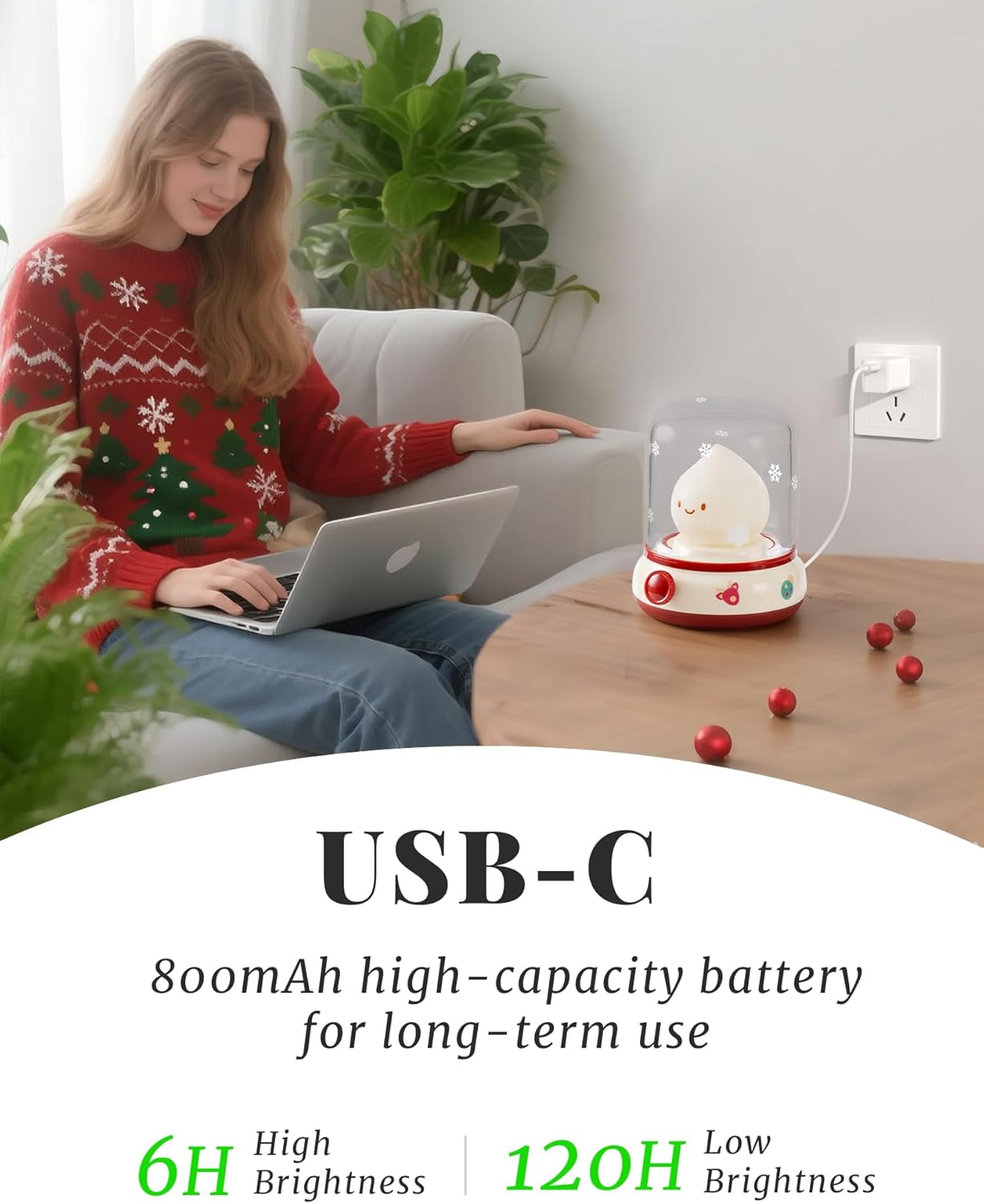 3pcs Cozy Campfire Nightlight Kits, Soothing Nature Sounds, White Noise Night Light for Baby Adult, Rechargeable, Cute Flame Lamp, Best Gift for Kids Bedrooms Camping Trips