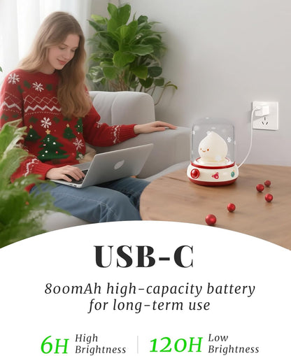 3pcs Cozy Campfire Nightlight Kits, Soothing Nature Sounds, White Noise Night Light for Baby Adult, Rechargeable, Cute Flame Lamp, Best Gift for Kids Bedrooms Camping Trips