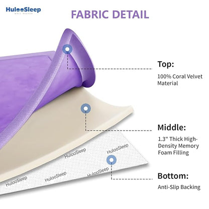 Baby Play Mat for Floor,1.3" Thick Elasti-Foam 50x50 Playpen Mat for Toddlers Infant Kids,Water-Repellent Soft Coral Velvet for Tummy Time,Non-Slip Backing for Crawling,Tatami Style(Lavender)