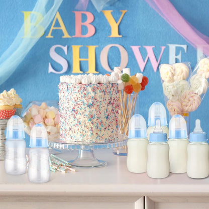 SiliFine 30 Pcs Baby Shower Favors Party Bottle Chug Game Mini Bottles Gift Sets for Gender Reveal Birthday Party Supplies Gift (Pink)