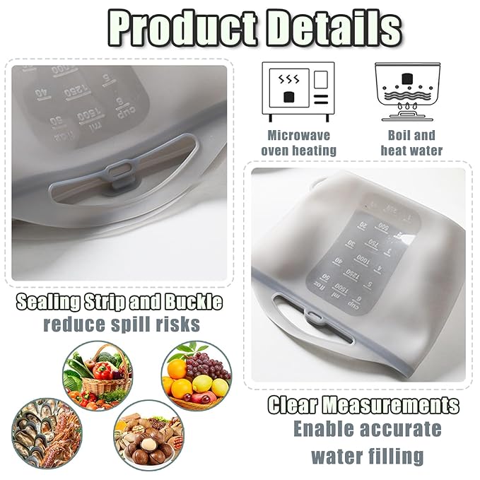 Silicone Microwave Steam Sterilizer Bags for Travel Large Reusable Feeding Bottle Sterilization Pouches Quickly Sterilizes Breast Pump Parts,Pacifiers,Teethers Lightweight and Foldable (Grey-1pcs)