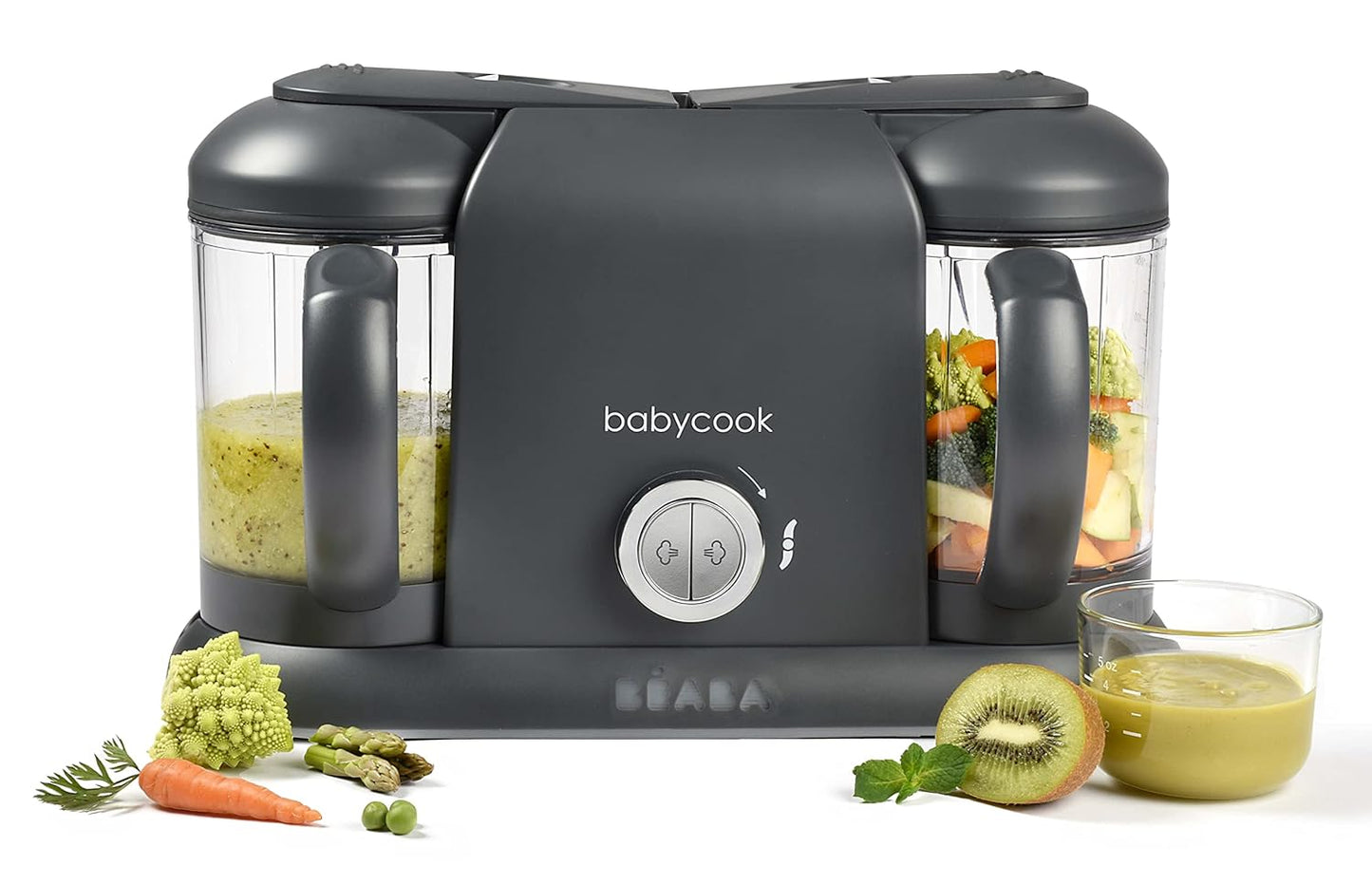 BEABA Babycook Duo 4 in 1 Baby Food Maker, Baby Food Processor, Baby Food Blender Baby Food Steamer, Make Fresh Healthy Baby Food at Home, 9.1 Cup Capacity, Makes 54 Servings in 20 Mins, Oat