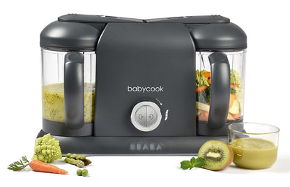 BEABA Babycook Duo 4 in 1 Baby Food Maker, Baby Food Processor, Baby Food Blender Baby Food Steamer, Make Fresh Healthy Baby Food at Home, 9.1 Cup Capacity, Makes 54 Servings in 20 Mins, Oat