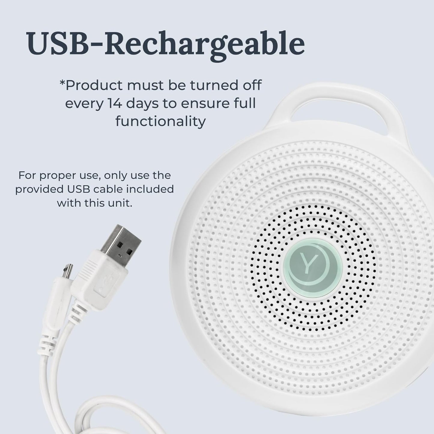 Yogasleep Rohm Portable White Noise Sound Machine, 3 Soothing Natural Sounds with Volume Control, Sleep Therapy For Adults, Kids & Baby, Noise Cancelling for Office Privacy & Meditation, Registry Gift