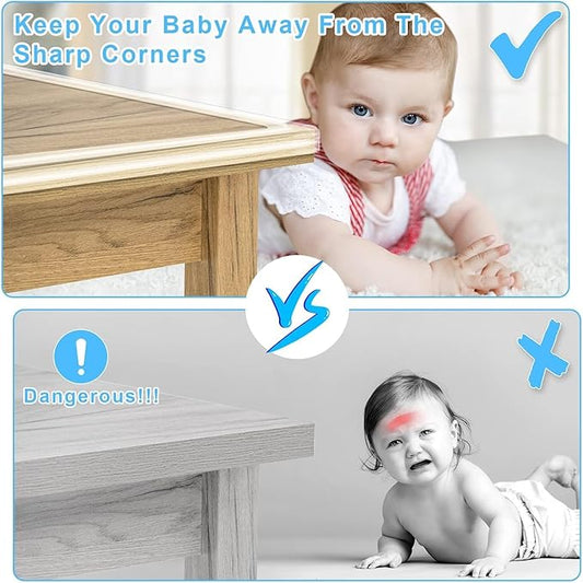 Corner Protector Baby Proofing,Clear Corner Protectors,Furniture Corner Guard & Edge Safety Bumpers, 16.4(5M) Soft Edge Protector with Upgraded Pre-Taped Strong Adhesive for Furniture&Sharp Corners