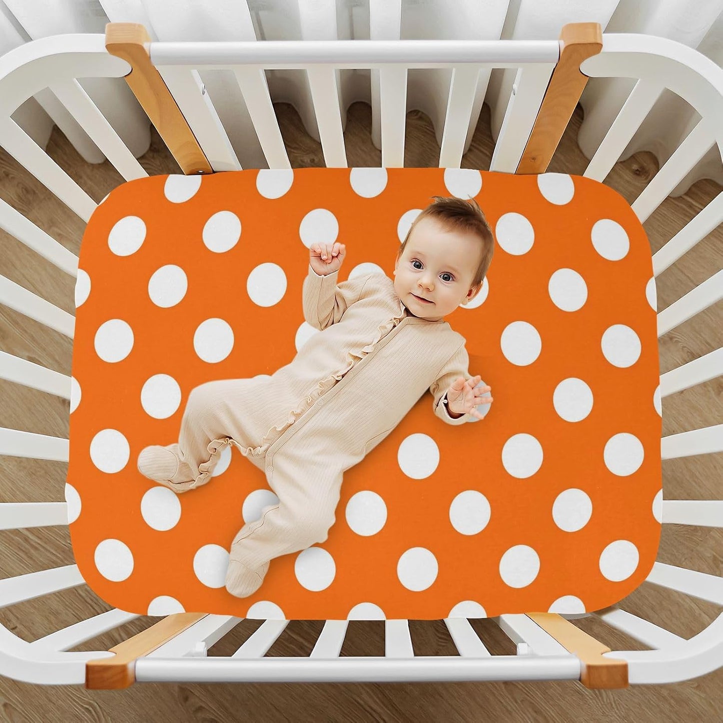 Baby Crib Sheet Cute Goose Flowers Crib Mattress for Boys and Girls Playard Sheet Soft Breathable Fitted Baby Mattress Cover 52x28in