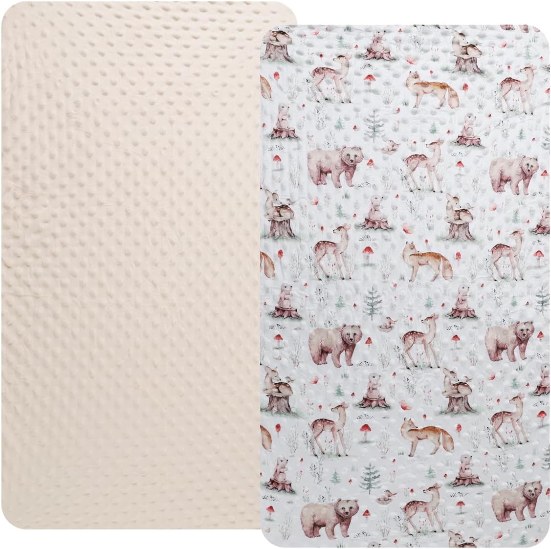 Dot Bassinet Sheet Set 2 Pack Stretch Fitted Bedside Sleeper Bassinet Sheets Sheets,Ultra Soft, for Baby Girls and Boys Light Green Dinosaur