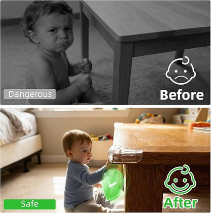 12 Pack Corner Protector for Baby,Shapes Baby Proof Corners and Edges, Furniture Edge Protector for Babies & Kids,Transparent Corner Protectors,Baby Safety Products to Baby Proof Corners and Edges