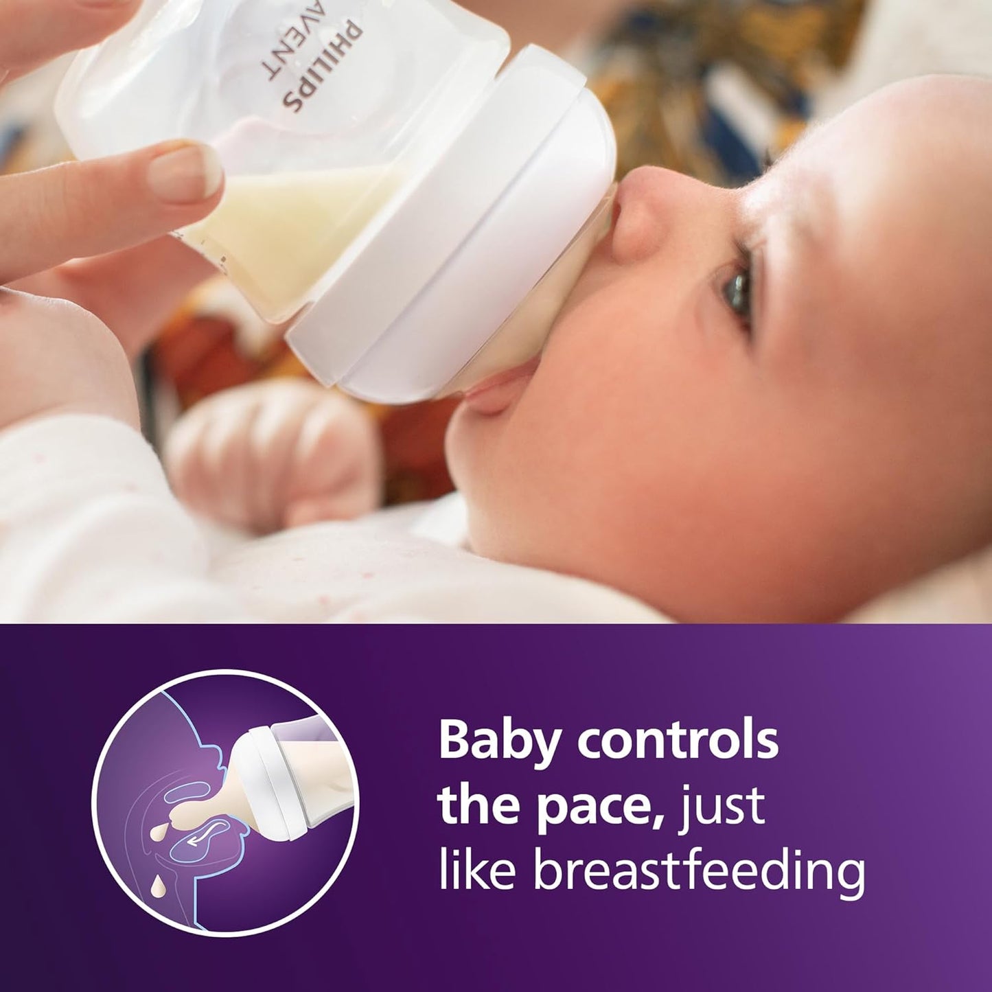 Philips Avent Natural Response Baby Gift Set - 3X 4oz Bottles with Slow Flow Nipple (Level 2), 2X 9oz Bottles with Medium Flow Nipple (Level 3), 2 Extra Nipples, 2X Soothie Pacifiers 0-3m, SCD838/02