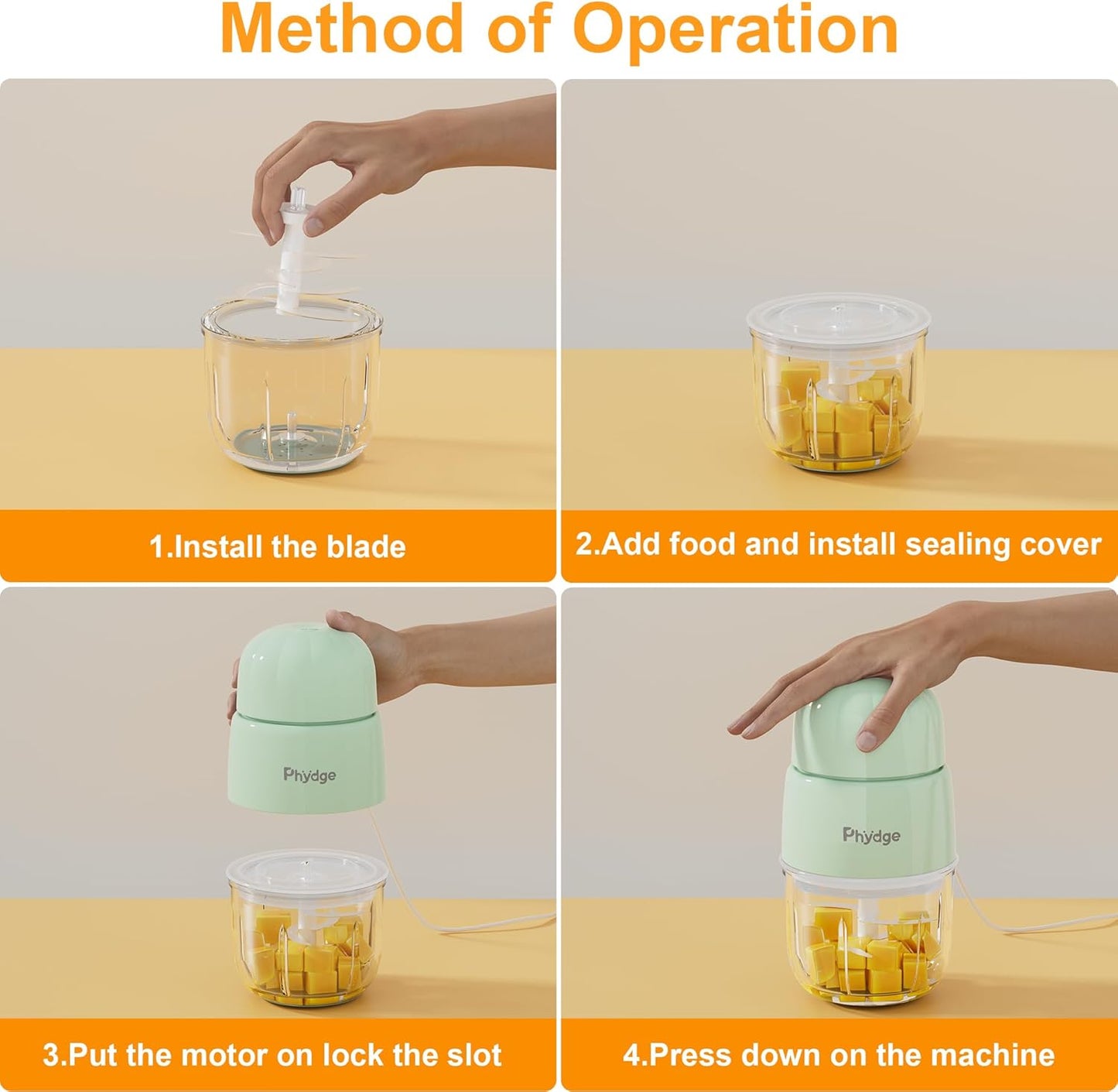 Baby Food Maker, Green Baby Food Blender, 10oz Baby Food Puree Maker, Food Processor for Baby Foods Fruit Vegetable Meat, 10-Second Quick Soft Food Prep for Baby