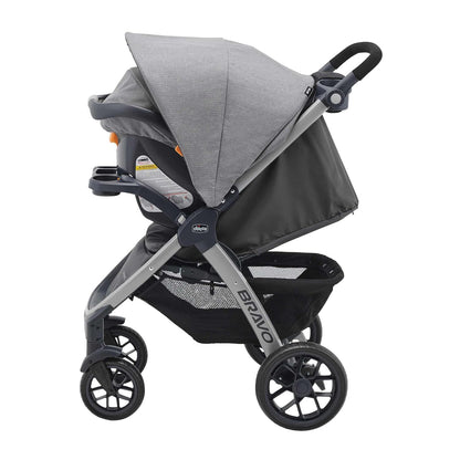 Chicco Bravo LE ClearTex Full-Size Stroller for Babies and Toddlers, UPF-Rated Canopy, GREENGUARD Gold Certified, Lightweight, One-Hand Compact Fold, Pewter/Grey