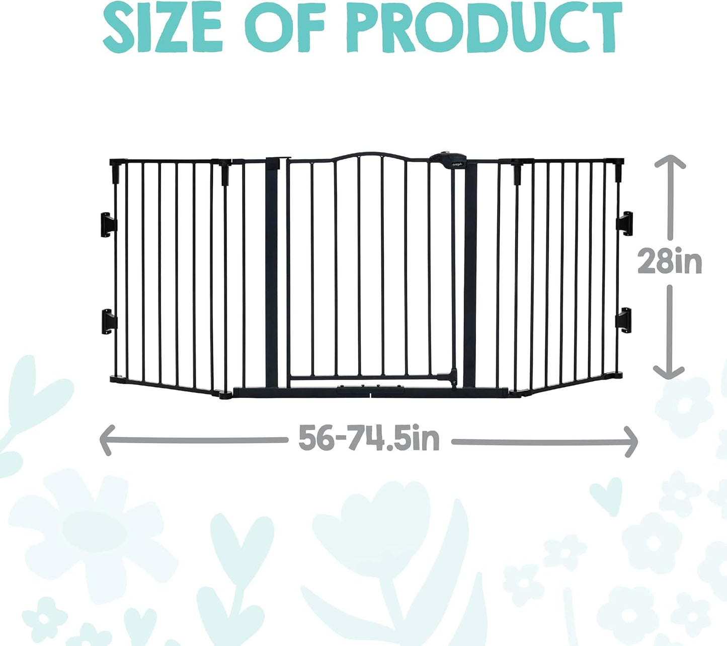 Regalo Safety 192" Super Wide Baby Gate & Play Yard, 2-in-1 Convertible Extra Wide Safety Barrier, Hardware Mounted for Toddlers & Pets, Tested & Safe for 30 Years, American Designed & Owned, White