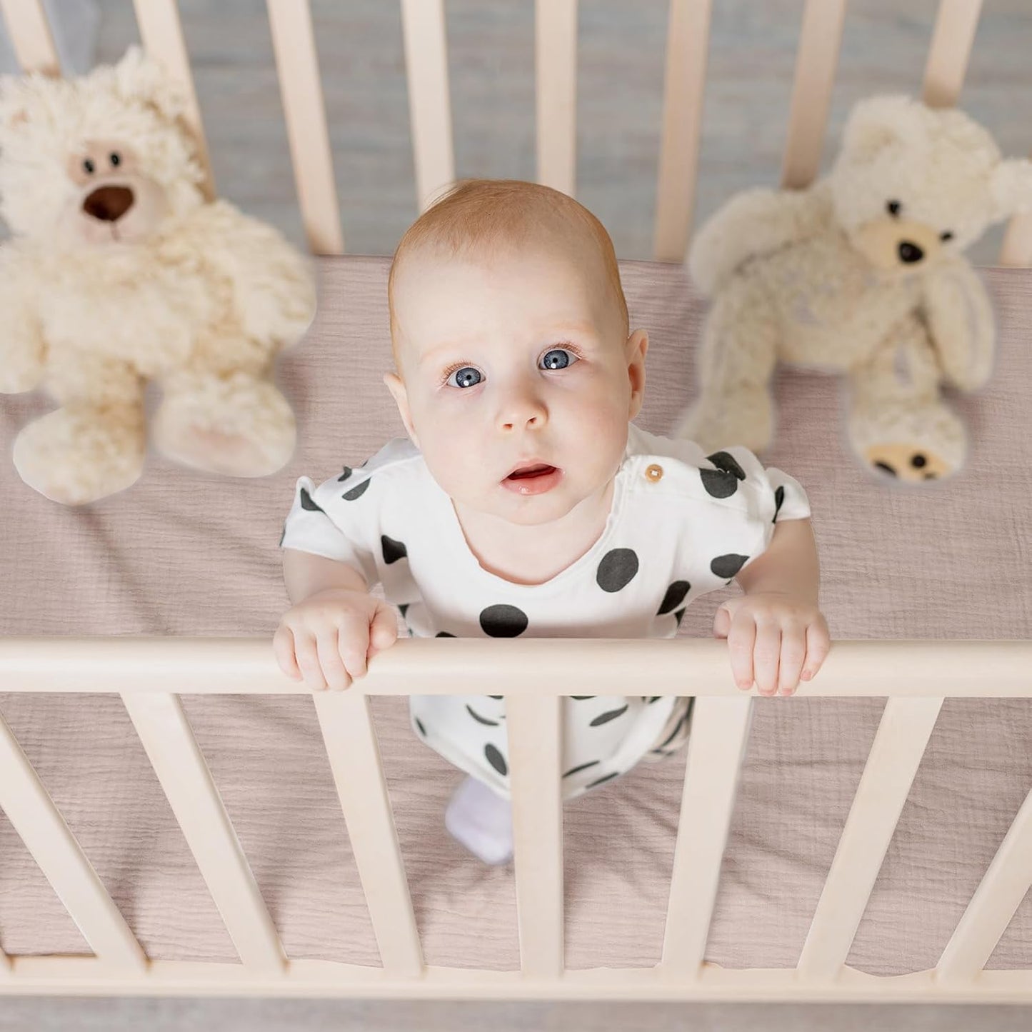 Muslin Bassinet Fitted Sheets 2 Pack, Soft Breathable Cotton Baby Bassinet Mattress Sheet Set, 360° Elastic Snug Fit, Universal for Oval, Rectangle & Hourglass Cradle, Unisex Baby Bedding (Cute Cars)