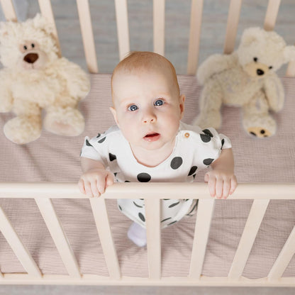 Muslin Bassinet Fitted Sheets 2 Pack, Soft Breathable Cotton Baby Bassinet Mattress Sheet Set, 360° Elastic Snug Fit, Universal for Oval, Rectangle & Hourglass Cradle, Unisex Baby Bedding (Cute Cars)