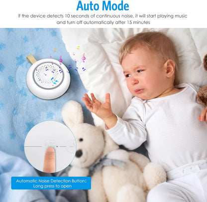 AMIR White Noise Machine, Portable Sound Machine for Baby Adult with Volume Control and Timing, 24 Soothing Sound, Noise Canceling for Sleeping, Sound Therapy for Home, Travel, Registry Present