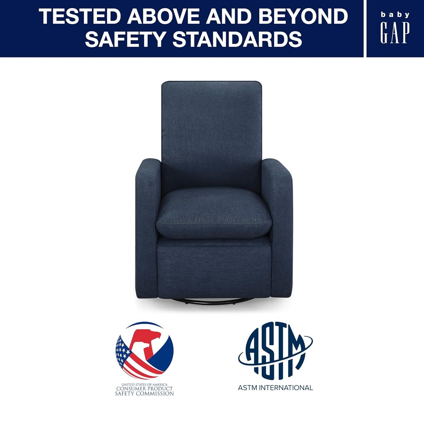 GAP babyGap Cloud Recliner with LiveSmart Evolve - Sustainable Performance Fabric, Grey