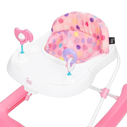 Smart Steps Trend Activity Walker and Entertainer with Removeable Toys, Large Tray, Cup Holder, Adjustable Height and Flat Fold Frame for Storage, Ages 6 Months +, Orbits Rose