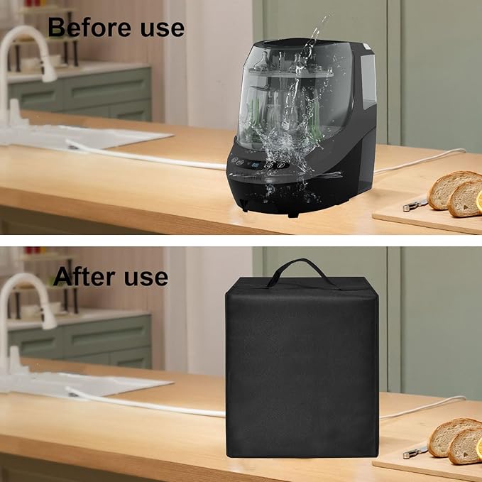 Baby Bottle Washer Cover Sterilizer Cover Dust-Proof Nylon Protective Case for Baby Brezza Bottle Dryers Pro - Sterilizer Dryer - All in One Machine (Black)