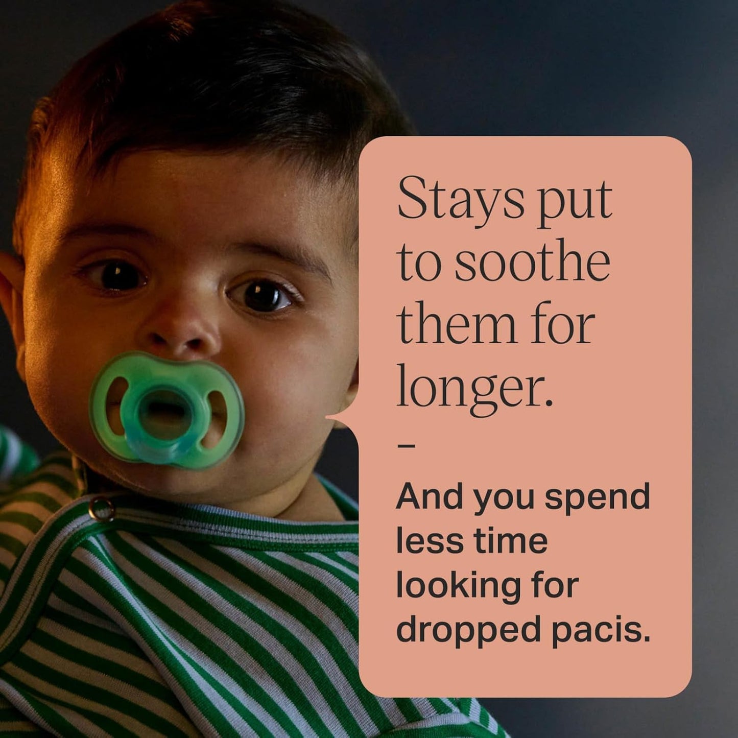 Tommee Tippee NightGlow Pod with 0-6 Month Ultra-Light NightGlow Pacifier, Charge Glow in the Dark Pacifiers in 2 Minutes, Portable UVC Paci Sterilizer, Adjustable Strap, AA Battery or USB Powered
