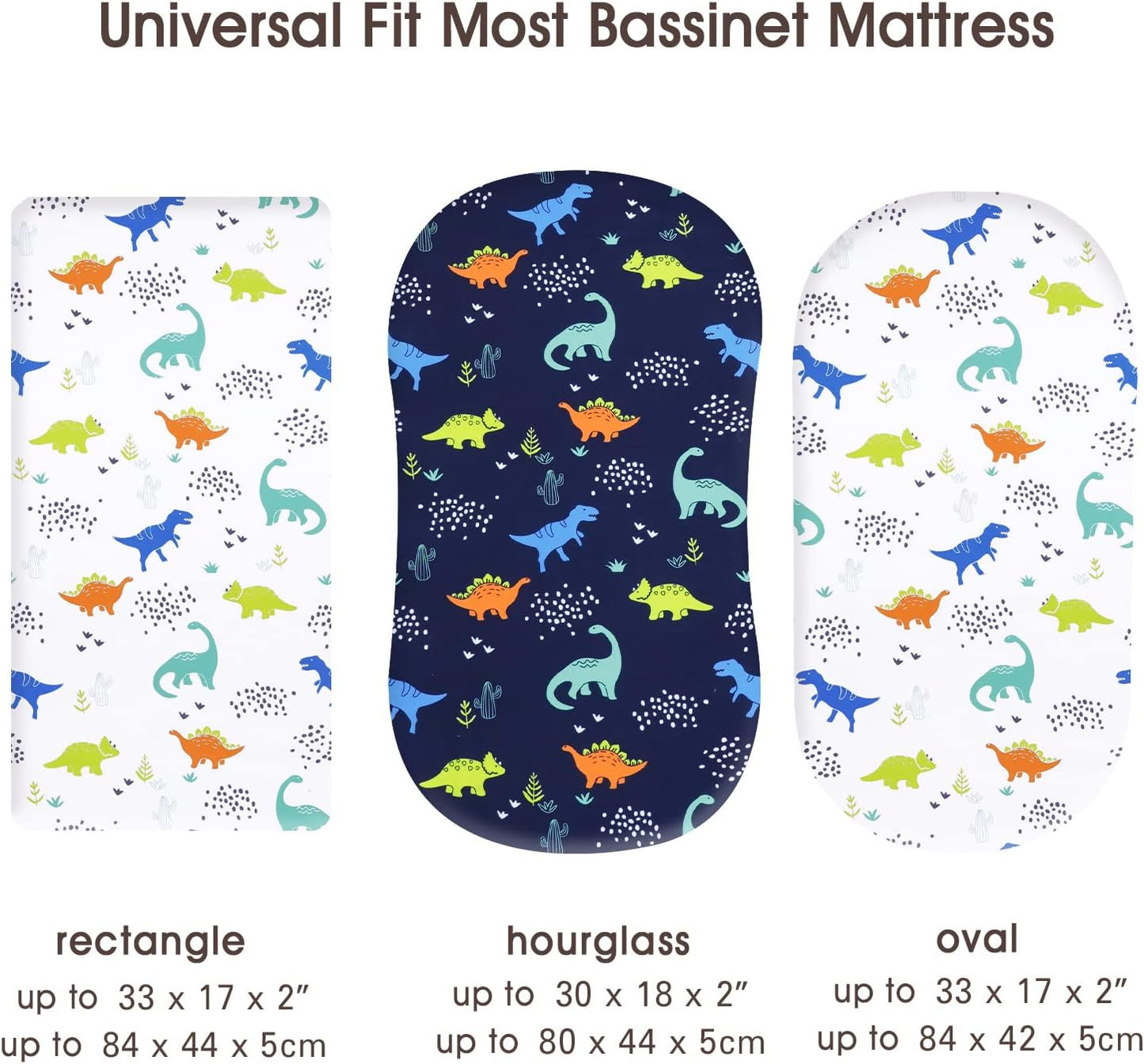 PHF 3 Pack Soft Mini Crib Sheets, Floral & Animal Pack N Play Sheets for Baby Boys Girls, No Slip Universal Fit for Pack N Play, Playard, Portable and Mini Crib Mattresses,Floral & Animal