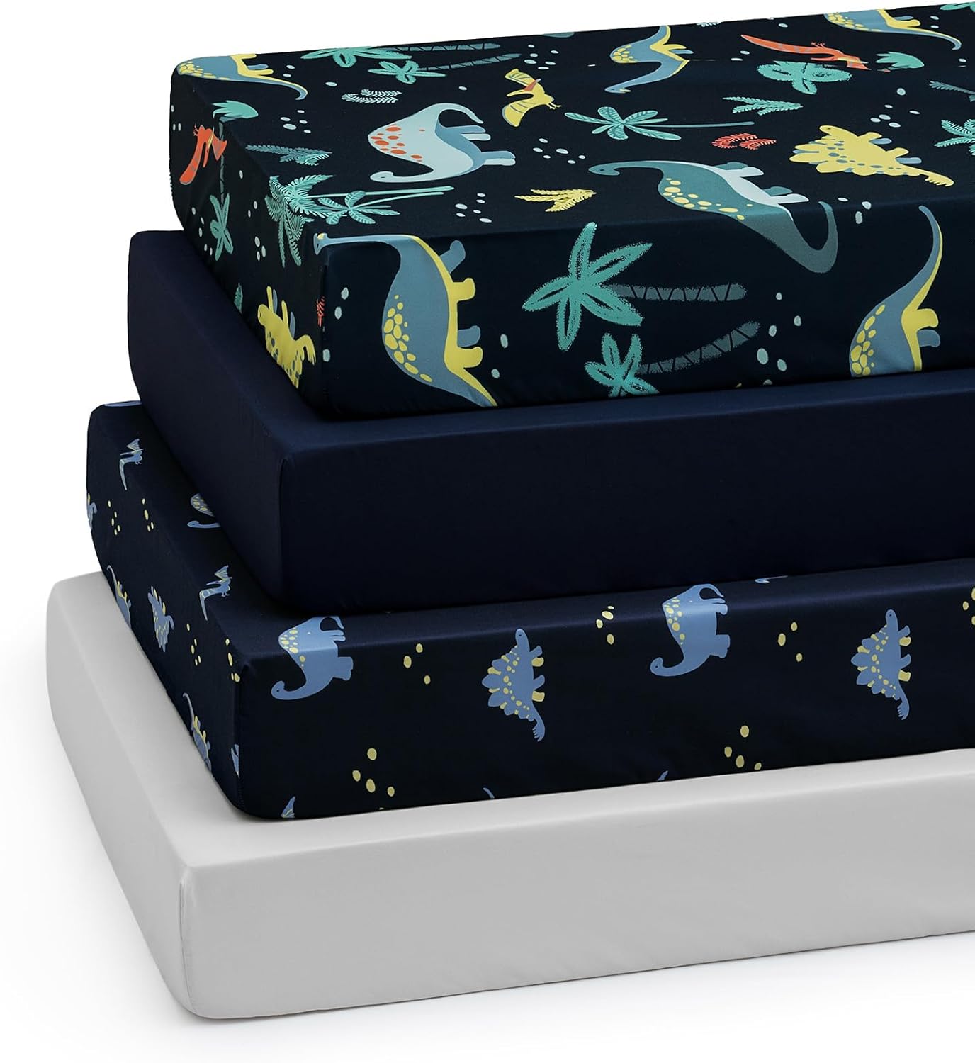 PHF 3 Pack Soft Mini Crib Sheets, Floral & Animal Pack N Play Sheets for Baby Boys Girls, No Slip Universal Fit for Pack N Play, Playard, Portable and Mini Crib Mattresses,Floral & Animal