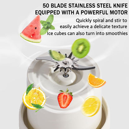 Portable Juice Cup Blender for Smoothies Shakes Fruit Crush Baby Food Maker 43oz 1300ML USB Charging Cordless Food Grade Blades Electric Smoothie Blender for Small Ice Kitchen Outdoor