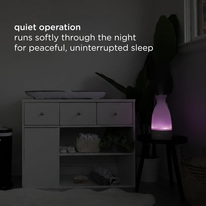 Ubbi Ultrasonic Humidifier, Easy Top-Fill Design, Adjustable Mist Control, Soft Night Light Glow and Quiet Operation for Nursery and Bedroom