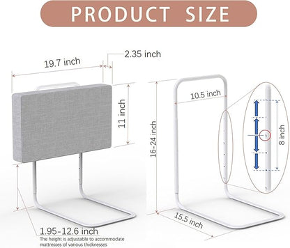 Bed Rail Guards for Toddlers, Adjustable Bed Rails with Safety, Bed Side Rails for Twin, Full, Queen Bunk Size (Grey, 1 Pack)