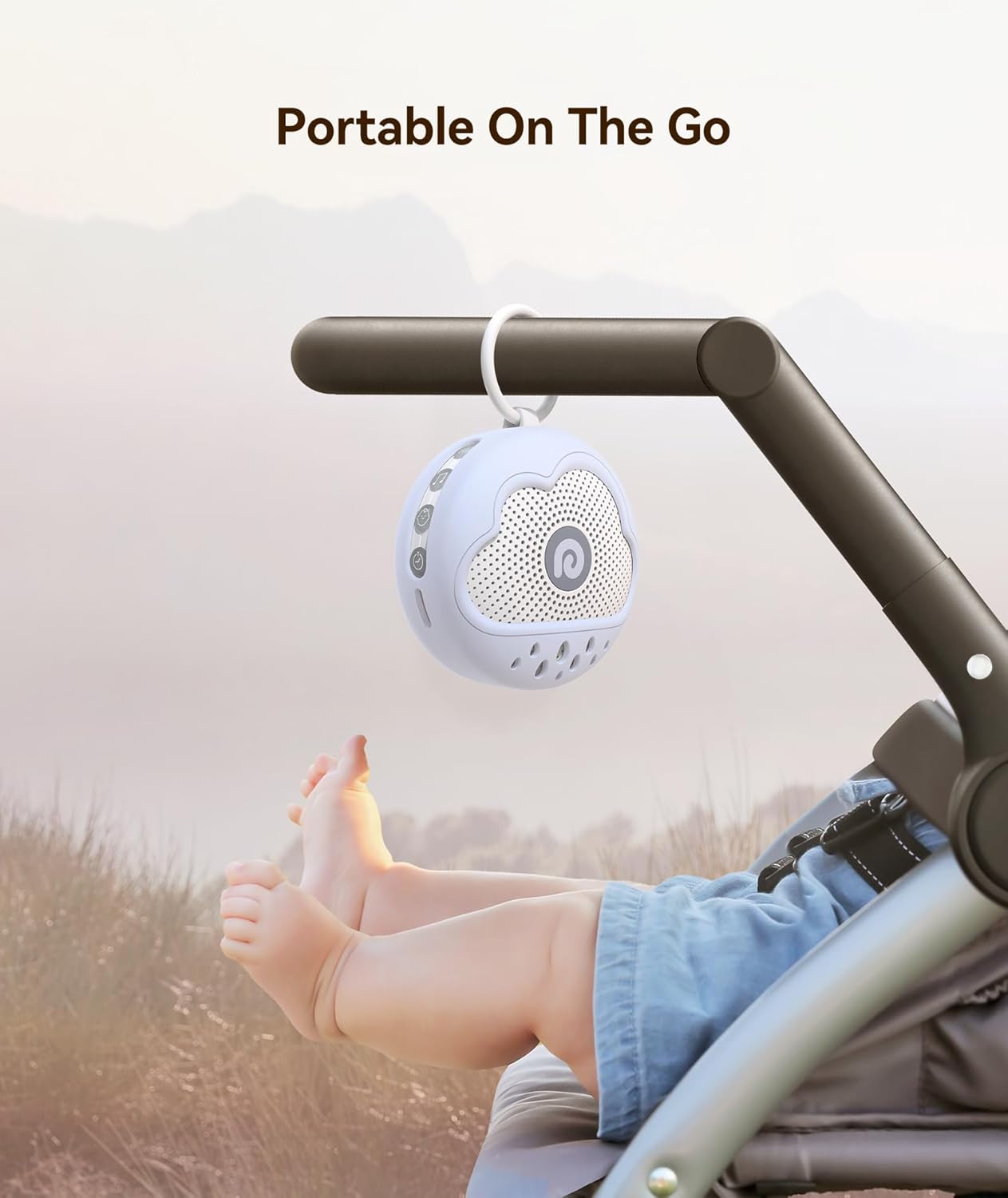 Dreamegg White Noise Machine - Portable Sound Machine Baby with Safe Silicone Cover, Features Powerful Battery, 21 Soothing Sound, Noise Canceling for Sleeping, Baby Registry Gift, Nursery(Blue)