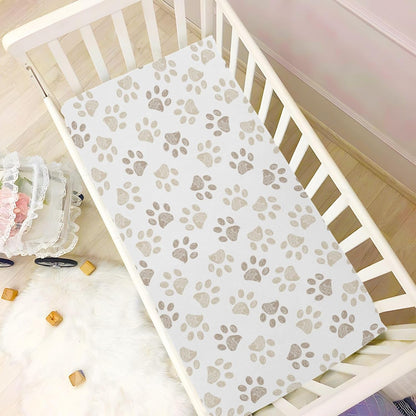 Fall Cute Mushroom Leaves Fitted Crib Sheets Stretchy Portable Playard Sheets for Baby Toddler, Breathable Soft Mini Crib Mattress 52 x 28 in for Boys and Girls