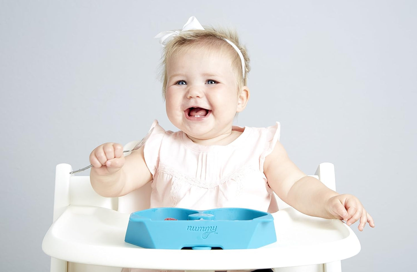 Nummy BOWL - Pure Silicone Bowl with Hidden Suction Cup for Babies and Toddlers | BPA and Phthalate Free | Microwave and Dishwasher Safe | Great Baby Gift (Blue, Puppy Pal Collection)