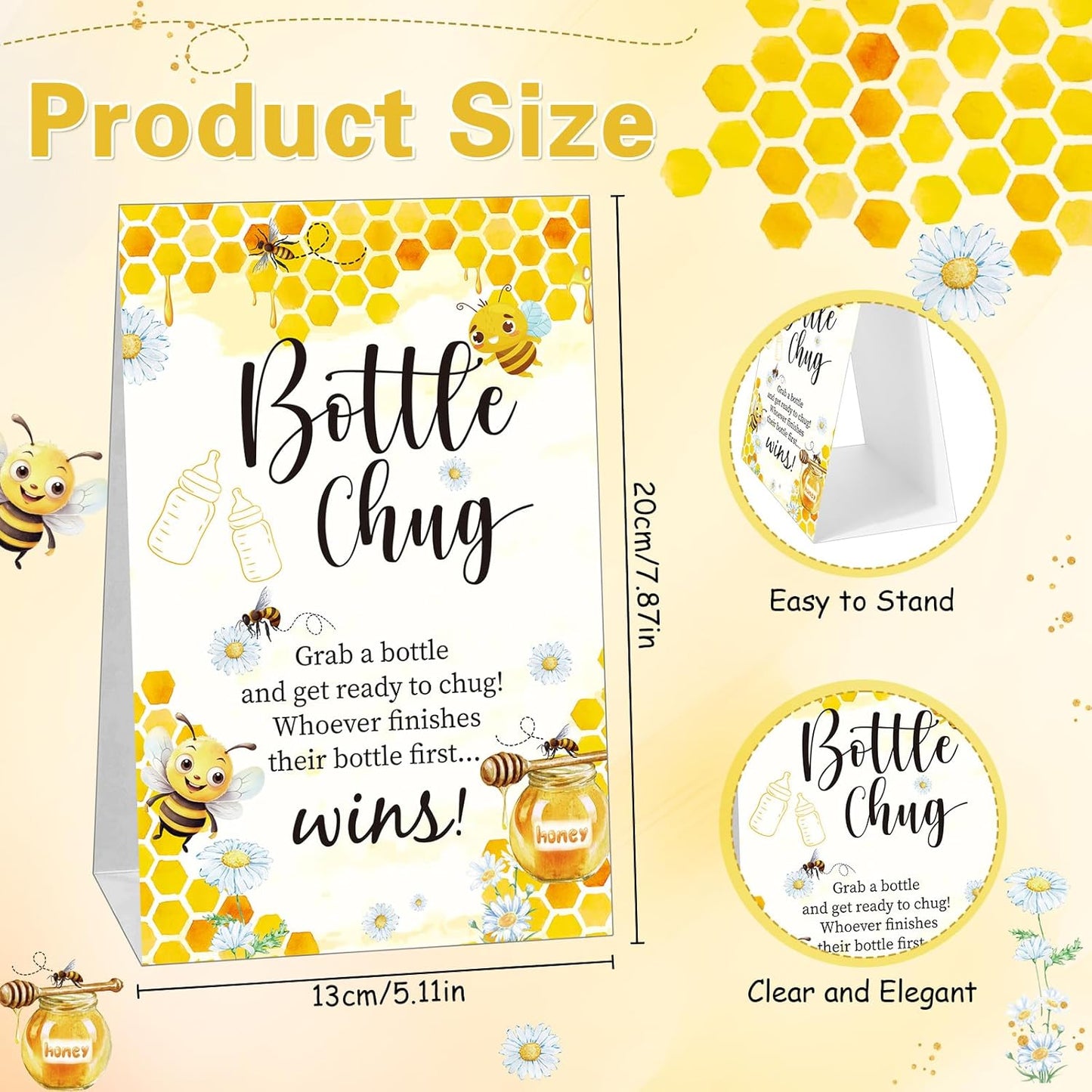 TrelaCo Bottle Chug Baby Shower Game 20 Pcs Baby Bottles Shower Favor with 1 Greenery Theme Sign for Gender Reveal Party Supplies Gifts(Green)