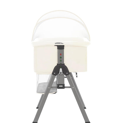 Dream On Me Lotus Bassinet and Bedside Sleeper in Ivory, Lightweight and Portable Baby Bassinet, Adjustable Height Position, Easy to Fold and Carry Travel Bassinet- Carry Bag Included Small