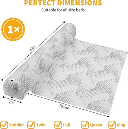 USHMA Travel Bed Rails for Toddlers | Inflatable Bed Rails with Safety Flaps | Portable Blow Up Bed Rail for Full, Queen, King Size Beds, Lightweight & Washable Cover - 1Pack