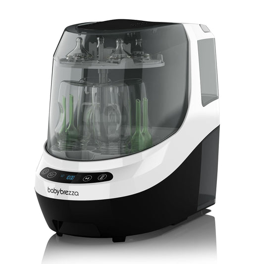 Baby Brezza Baby Bottle Washer Pro - Clinically Proven Better Cleaning - Washer, Sterilizer + Dryer In One Appliance for Essentials like Bottles + Pump Parts – Machine Replaces Brushes + Racks