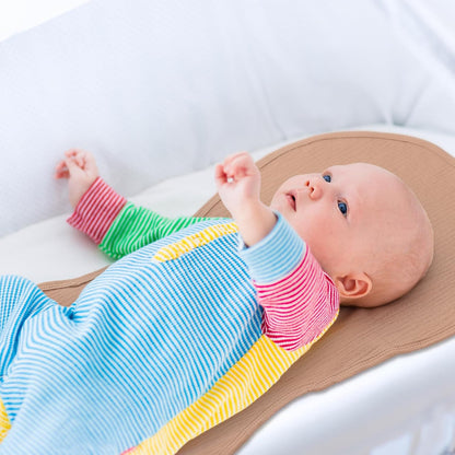 Hahafelt 3 Pcs Changing Pad Liners Fits in Peanut Shape Changing Pad Waterproof Diaper Mats Organic Cotton Peanut Mats are Warm on Baby's Back, Washable Reusable (Starry Style,Multicolor)