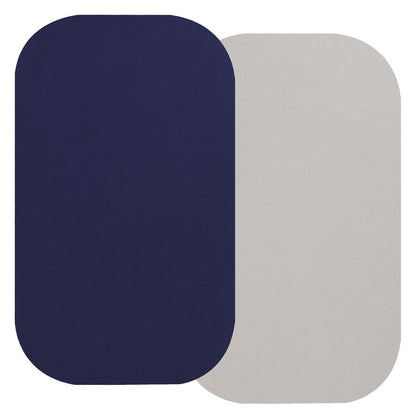 Onacosht 100% Organic Cotton Bassinet Sheets Compatiable with ANGELBLISS Baby Bassinet Bedside Sleeper, 2 Pack Jersey Knit Fitted Sheet for Baby Boy and Girl, Navy and Fog Grey