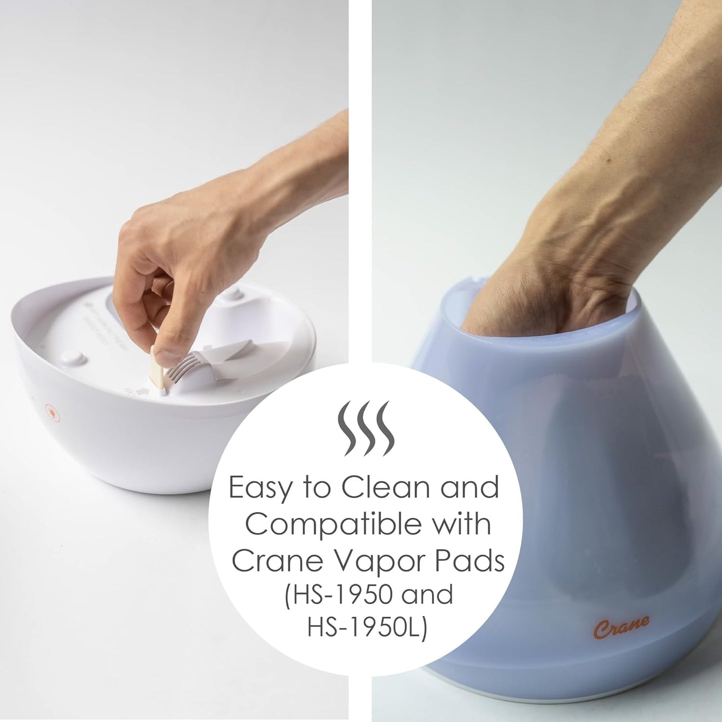 Crane 4-in-1 Drop 2.0 Ultrasonic Cool Mist Humidifier with Sound Machine, Night Light, Aroma Tray, 1 Gallon Top Fill, Blue & White
